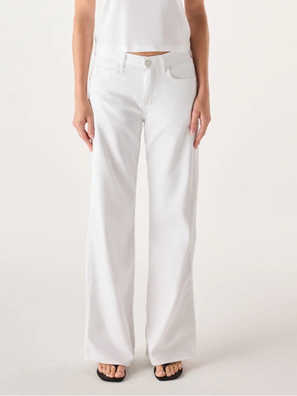 AMO Regina Wide-Leg Pants in White